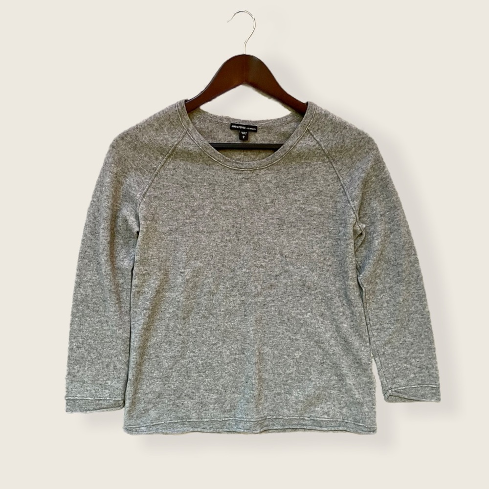 James Perse Cashmere Raglan Crew Neck Sweater